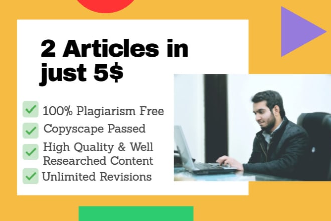 I will write 2x 500 word SEO articles or blog posts