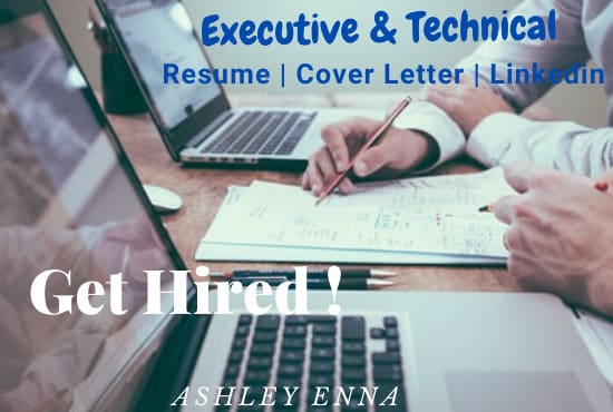 I will write, rewrite and design executive and technical ats resume, cl, linkedin, cv