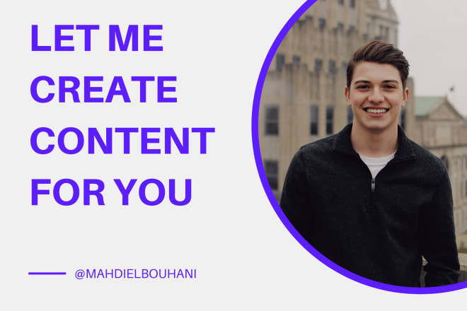 I will be your social media content and posts creator