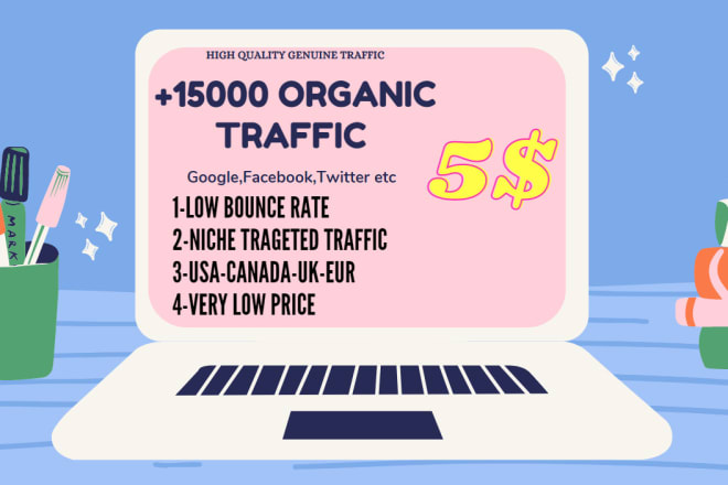 I will bring real targeted web traffic from any platform