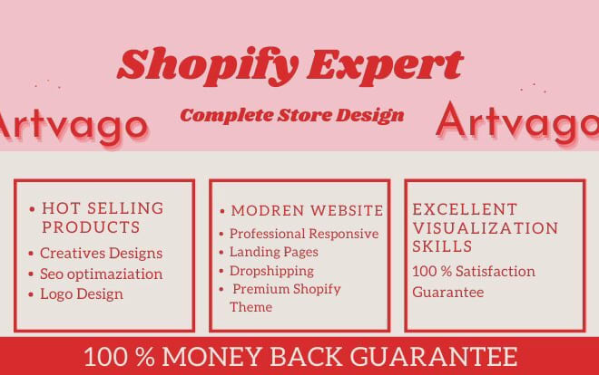 I will build a premium shopify dropshipping store, single product store,print on demand