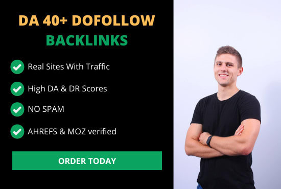 I will build da40 dofollow SEO backlinks