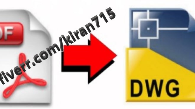 I will convert any PDF, jpg, jpeg, png file into dwg, dxf, cad