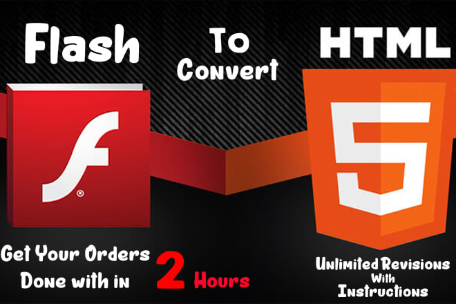 I will convert flash or swf animations to HTML5 animations or any video format