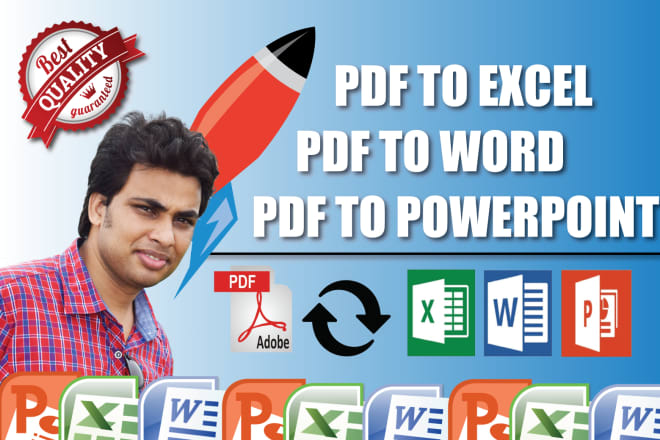 I will convert pdf to excel and word