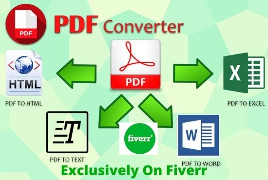 I will convert pdf to word, excel, text or any data entry