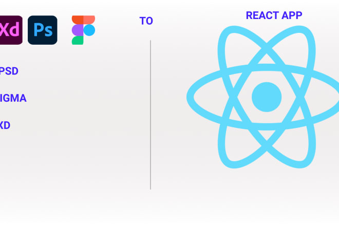 I will convert psd, xd or figma to react app