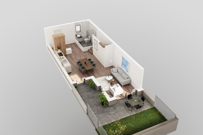 I will create 3d floor plans, interiors and exteriors for real estate agencies