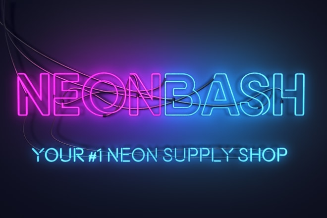 I will create a amazing neon light neon logo for you