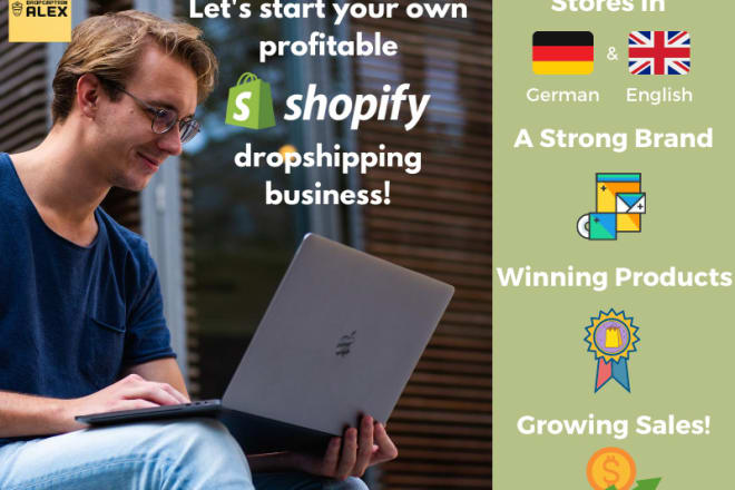 I will create a performing shopify dropshipping store in german or english