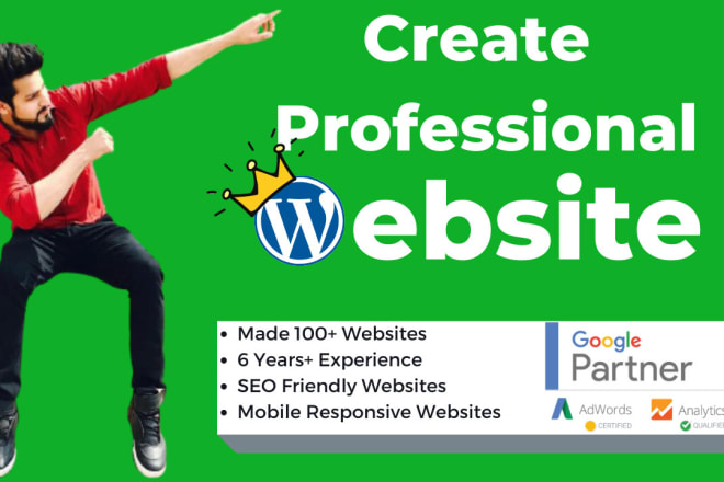 I will create a professional wordpress website