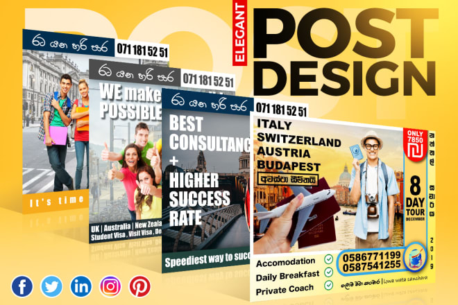 I will create an elegant and creative post design for social media