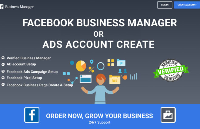 I will create and setup facebook business manager or ads account