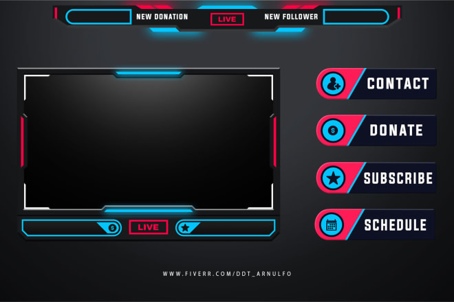 I will create awesome animated facecam overlay