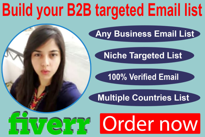 I will create b2b email list for your targeted niche