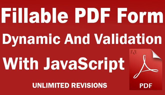 I will create fillable PDF form dynamic calculation and validation with javascript