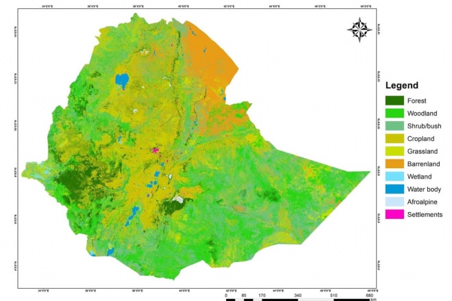 I will create gis and remote sensing maps with arcgis and performed data analysis