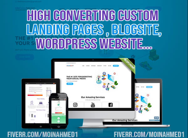 I will create modern wordpress website, blog site, landing page, lander