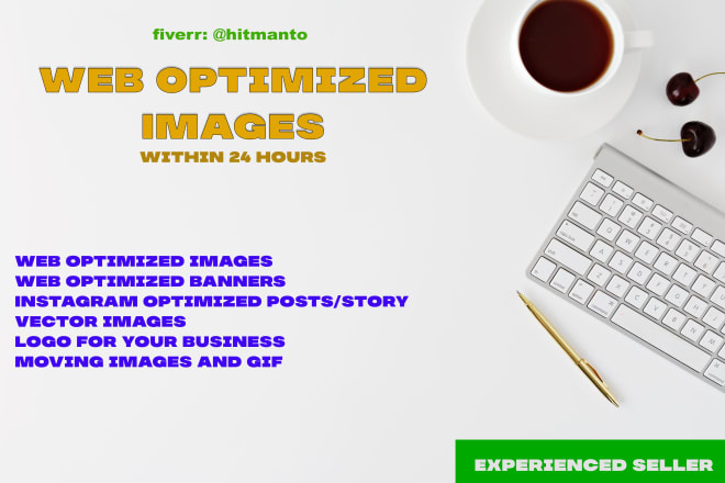 I will create optimized images and banners for website