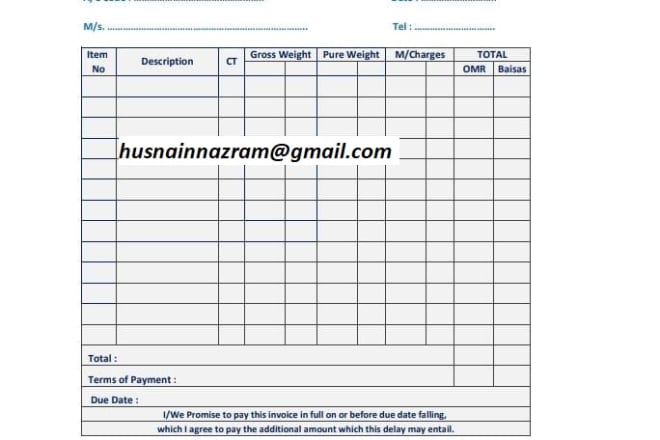 I will create sales invoice purchase bills for your business