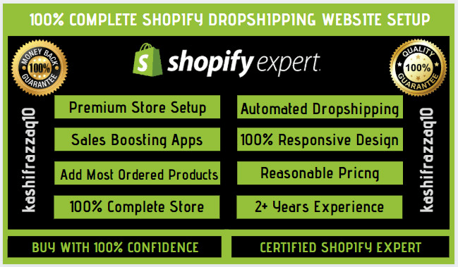 I will create shopify store,print on demand,dropshipping store, one product store