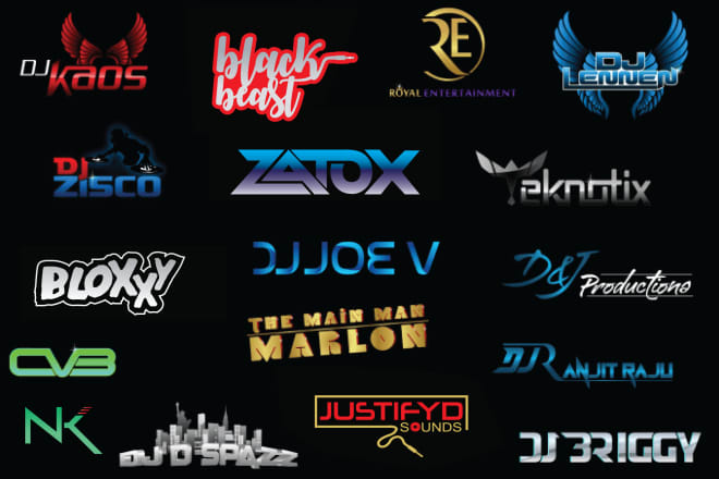 I will design 2 killer dj custom band rap and music logo