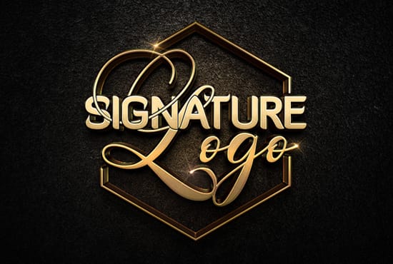 I will design a 3d signature logo