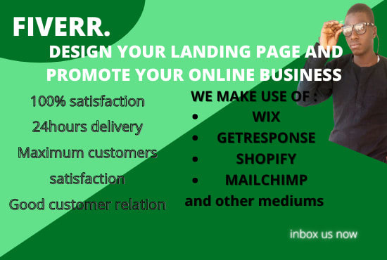 I will design a defined landing page and logo design