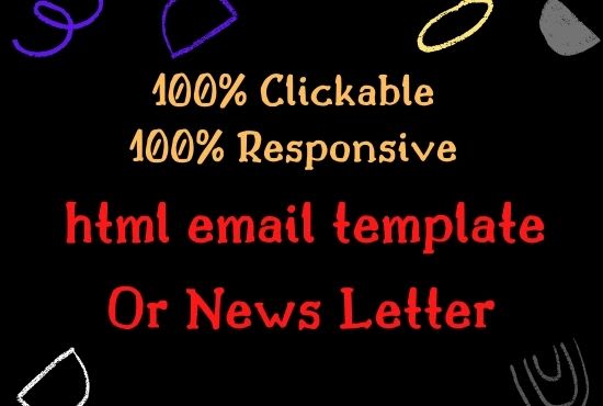 I will design a html email template or mailchimp template