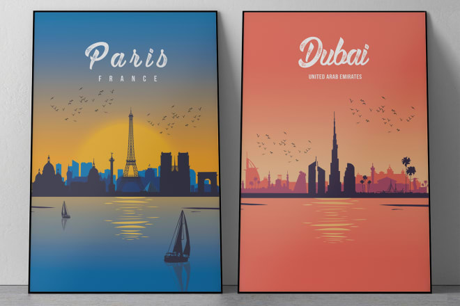 I will design a minimalist poster for any place or country