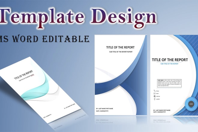 I will design a professional editable template in ms word