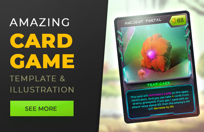 I will design amazing card game and illustration