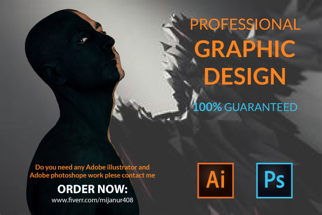 I will design any graphics in adobe illustrator and adobe photoshop