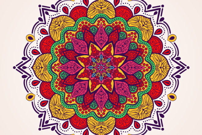 I will design coloring page mandala geometric pattern legging design colorful mandala