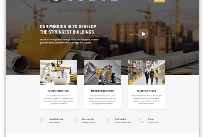 I will design commendable construction wordpress website for construction company