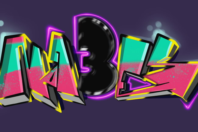 I will design custom graffiti font for your business or merch