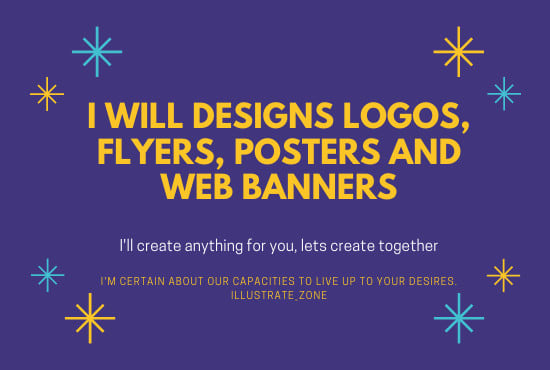 I will design illustrations, flyer, poster, logo and web banners