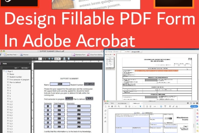 I will design pdf fillable form in adobe acrobat within 24 hrs