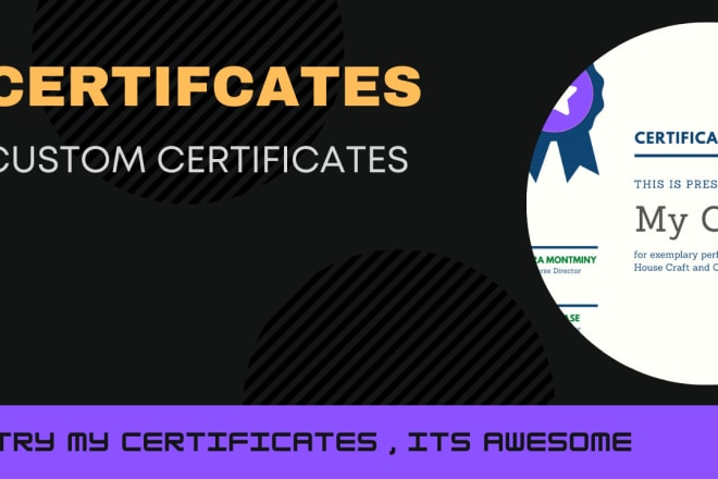 I will design professional certificate for you