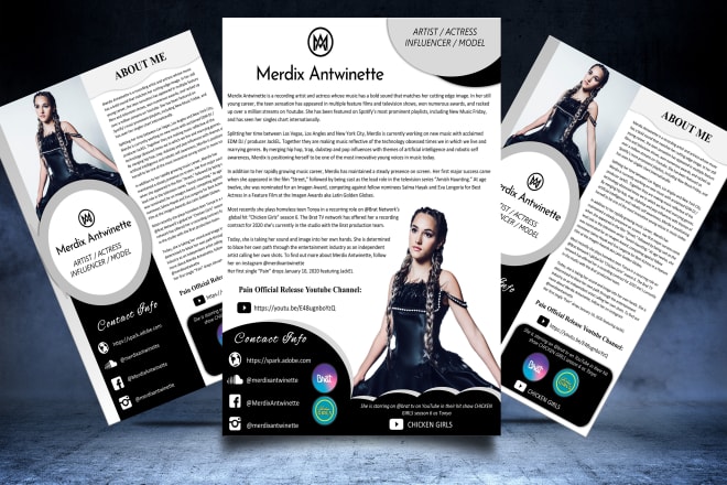 I will design professional speaker one sheet in 24 hours