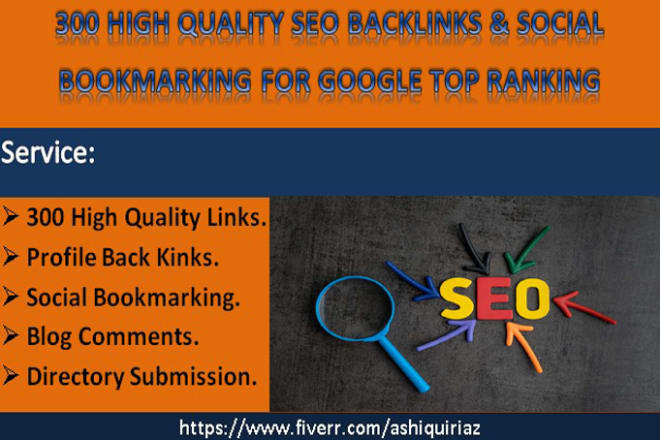 I will do 300 high quality mix manual SEO backlinks service for google top ranking