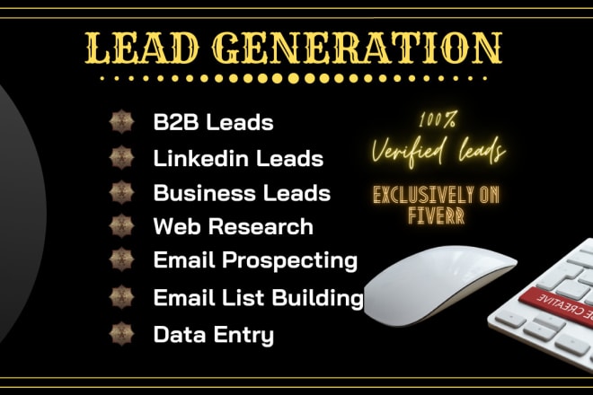 I will do genuine b2b lead generation and web research