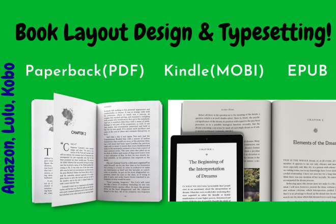 I will do interior book layout design, formatting and typesetting