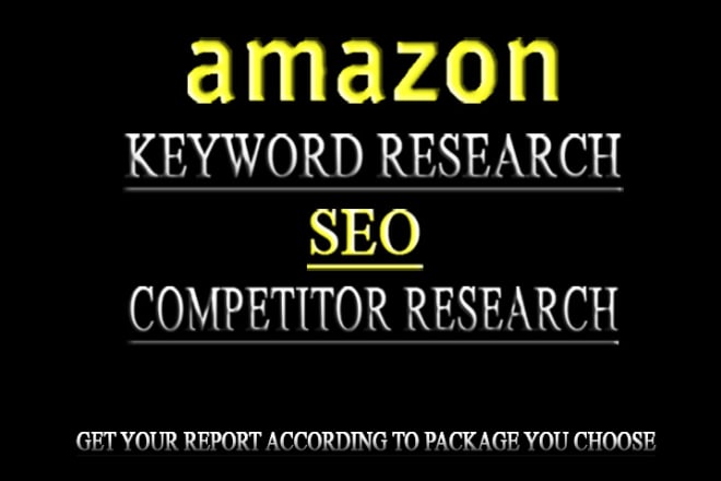 I will do keyword research and SEO for amazon products