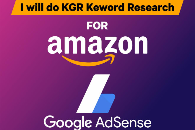 I will do kgr keyword research for amazon affiliate and adsense niche sites to rank