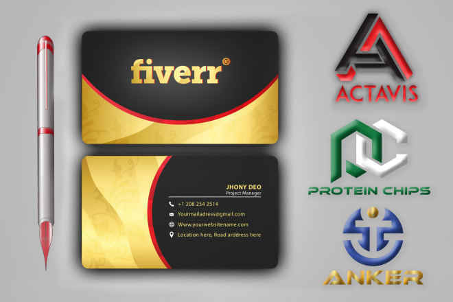 I will do modern, luxury business card, thank you card and logo design