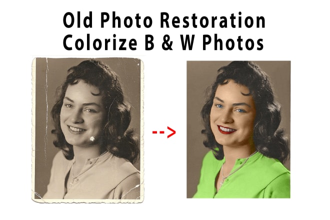 I will do old photo restoration and colorize black and white photos