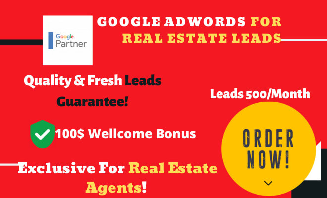 I will do real estate leads generation using google ads