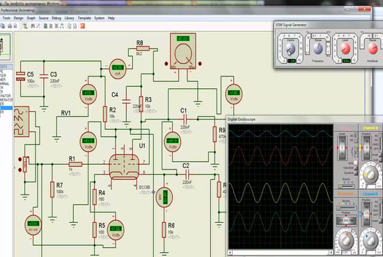 I will draw and simulate electric circuits