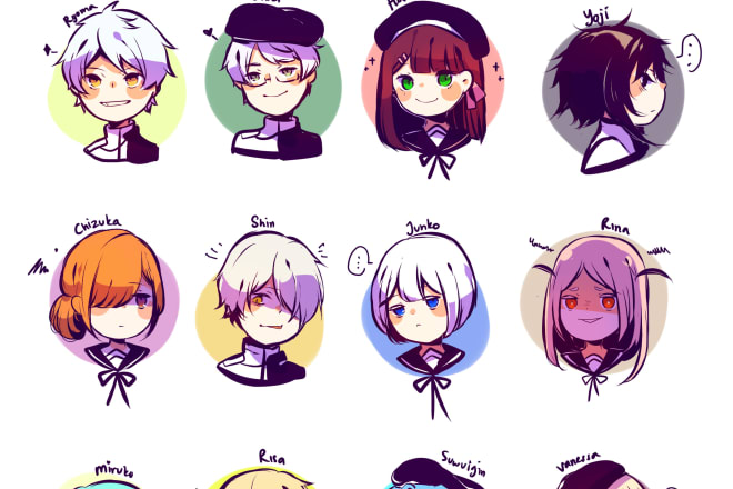 I will draw chibi anime style icon pack